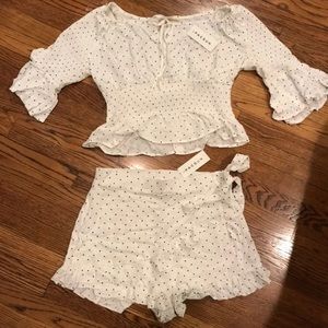 Pacsun Two Piece Polka Dot Set